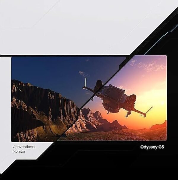 Samsung 27-Inch G55C Odyssey QHD 2K Curved Gaming Monitor, HRDR 10, VA Panel, 1ms MPRT, 165hz with Game Mode, Supports AMD FreeSync, HDMI and DisplayPort, 3 Years Local Warranty - Image 6