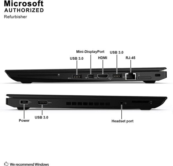 Lenovo ThinkPad T460s Business Ultrabook i7-6600U, 8GB RAM, 256GB SSD, Webcam - Black - Image 2