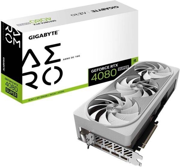 Gigabyte GeForce RTX 4080 SUPER GAMING OC Graphics Card - 2595MHz Core, 16GB GDDR6X 23000MHz 256-bit Memory, PCI-E 4.0, 3x DP 1.4, 1x HDMI 2.1a, NVIDIA DLSS 3.5, GV-N408SGAMING OC-16GD - White
