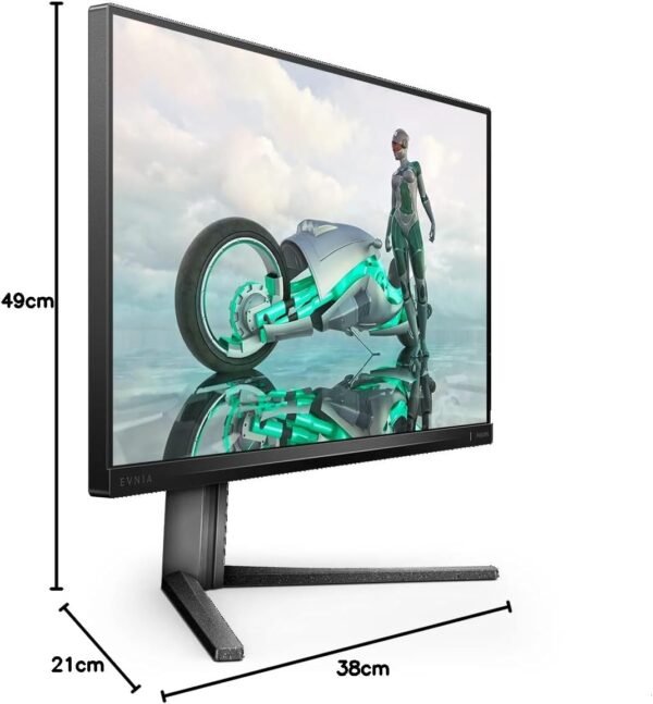 PHILIPS Evnia 25M2N3200W - 24.5 Inch Gaming Monitor, VA, 240Hz, 1ms GTG, Low Input Lag, Smart Contrast, Height Adjust (1920 x 1080 @ 240Hz, 300 cd/m², HDMI 2.0 / DP 1.4) - Image 2