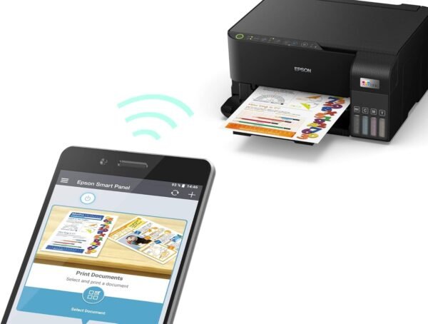EPSON EcoTank L3550 Home Ink Tank Printer, High-speed A4 colour 3-in-1 printer with Wi-Fi Direct, Photo Printer, with Smart App connectivity,Black - Image 2