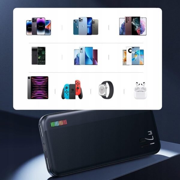 Joyroom JR-T016 Dazzling Series 12W Power Bank 10000mAh-Black|12 Months Warranty - Black - Image 2