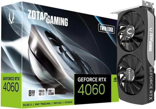 ZOTAC GAMING GeForce RTX 4060 Twin Edge 8GB GDDR6 Graphics Card Black