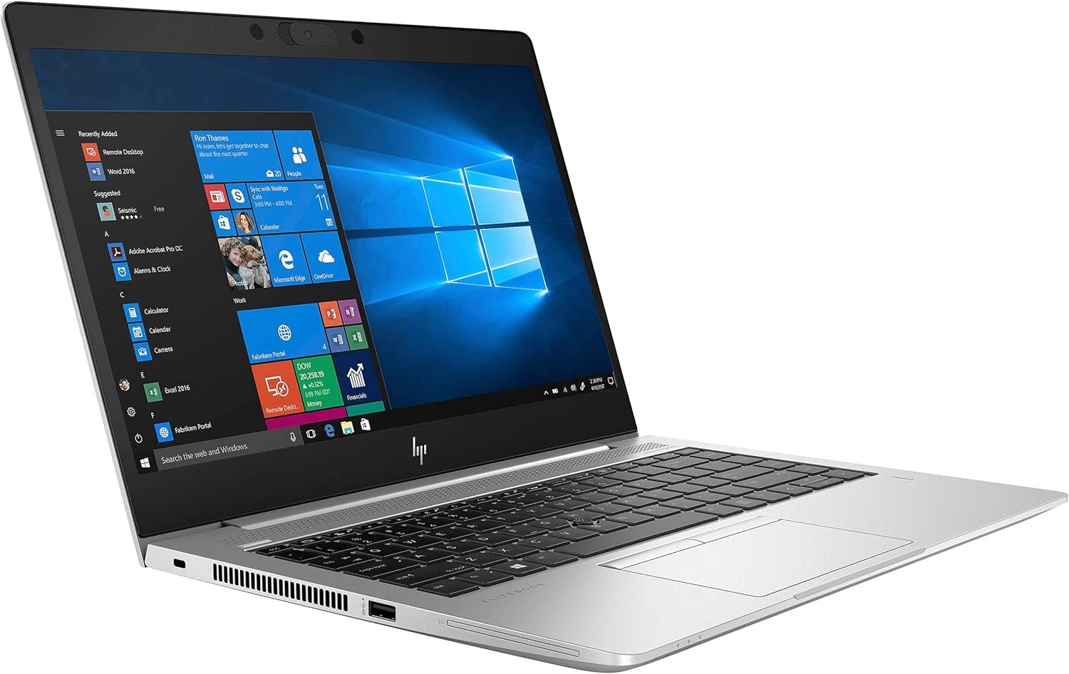HP Elitebook 745 G6 14-inch Laptop AMD Ryzen 5-3500U 2.10 GHz 16GB, 256GB SSD - AMD 2GB Windows 10 Pro (Renewed) - Silver - Image 2