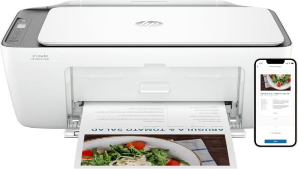 HP DeskJet Ink Advantage 2876 Wireless, Print, Scan, Copy, All-in-One Printer - Cement [6W7E6C] - White - Image 6