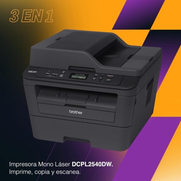 BROTHER Wireless All-in-1 Monochrome Laser Printer, DCP-L2540DW with Duplex & Mobile Printing - Black - Image 5