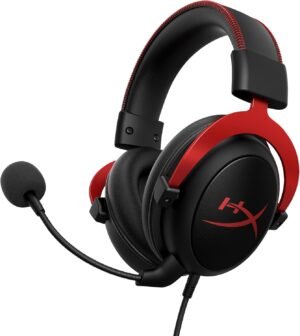 HyperX Cloud II Gaming Headset for PC & PS4 & Xbox One, Nintendo Switch, Red, Wired, One Size Headphones Headset