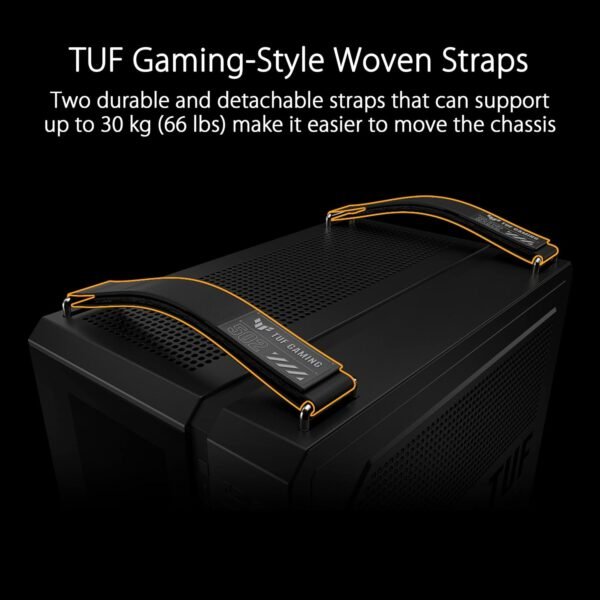 ASUS TUF Gaming GT502 PLUS ATX Mid Tower Gaming Case (dual chamber design, independent cooling zones for CPU & GPU, tool-free side panels, USB 32 Gen 2 Type-C Front Panel, four ARGB Case Fans) White - Image 6