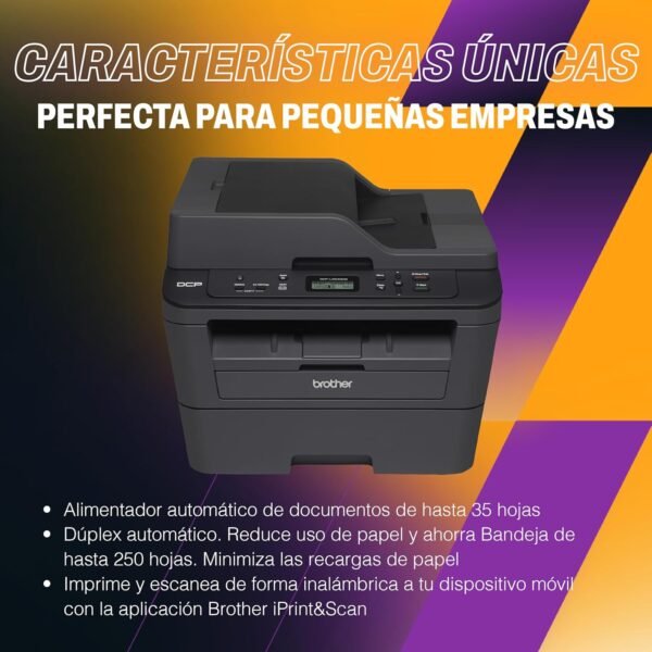 BROTHER Wireless All-in-1 Monochrome Laser Printer, DCP-L2540DW with Duplex & Mobile Printing - Black - Image 4