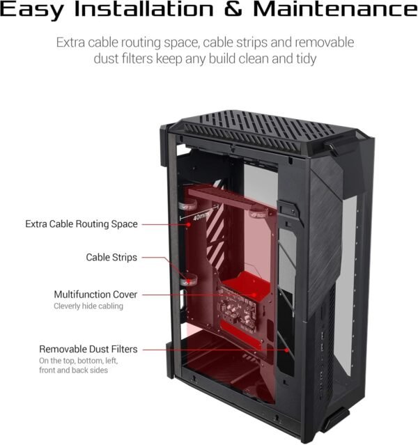 ASUS ROG Z11 Mini-ITX-DTX Gaming Case - Black - Image 3
