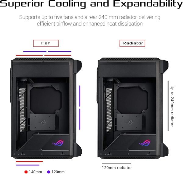 ASUS ROG Z11 Mini-ITX-DTX Gaming Case - Black - Image 6