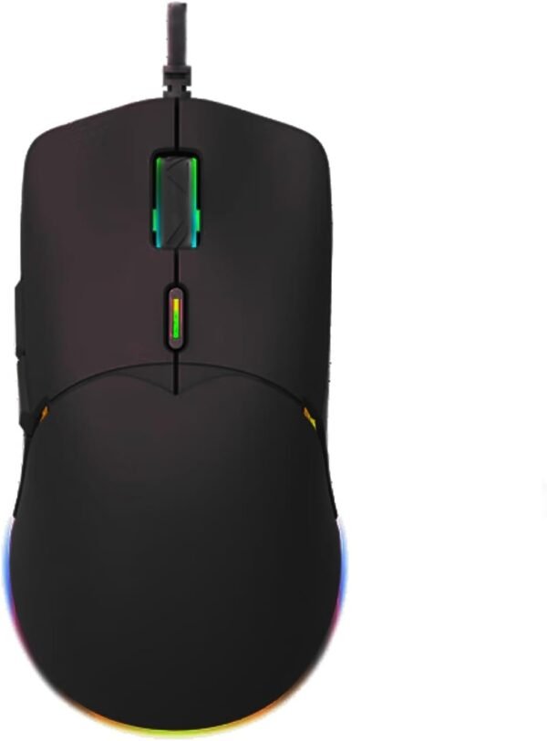 ZIDLI M80 Gaming Mouse Ergonomic ? RGB Backlight ? 8800 DPI ? 6 Buttons ? 3 million click life time ? Weigh 69g | Black
