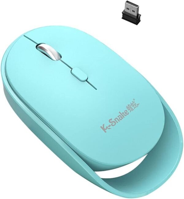 K Snake BM800 Rechargable Wireless, Bluetooth Silent Clicks Mouse - 1600 DPI Optical Sensor - 10M Clicks life time - Metal Scroll Wheel