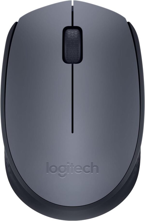 Logitech M170 Wireless Mouse, 2.4 GHz with USB Mini Receiver, Optical Tracking, 12-Months Battery Life, Ambidextrous PC/Mac/Laptop - Grey/Black