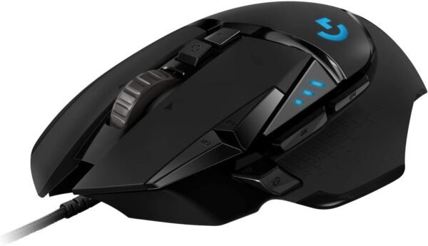 Logitech G502 Hero High Performance Wired Gaming Mouse, Hero 16K Sensor, 16,000 DPI, RGB, Adjustable Weights, 11 Programmable Buttons, On-Board Memory, PC/Mac - Black (German Packaging)
