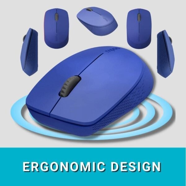Rapoo M100 Silent Multi-Mode Wireless Mouse (Blue) -Works with Mac - Image 3