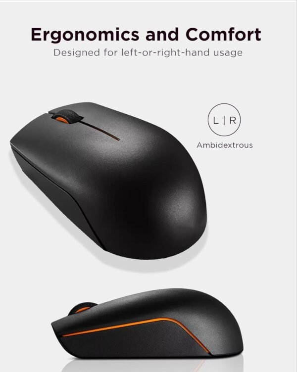 Lenovo 300 Wireless Compact Mouse, Black" ) - Image 3