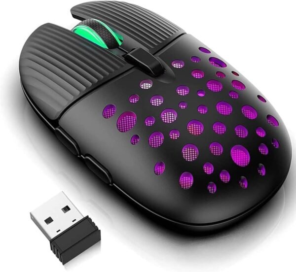 K Snake BM900 Rechargable Wireless Silent Clicks Mouse - 3200 DPI Optical Sensor - 10M Clicks life time - 6 Buttons with 2 Side Buttons