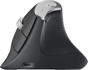 Nulea M502 Wireless Vertical Mouse, Advanced Ergonomic Mouse Reduces Muscle Strain, 2400 DPI, USB C Rechargeable, 3 Device Connection (Bluetooth or USB), Compatible for PC, Laptop, iPad, Mac, Windows.