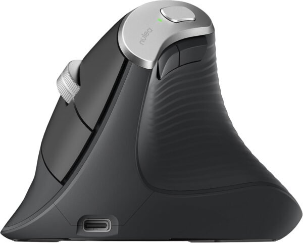 Nulea M502 Wireless Vertical Mouse, Advanced Ergonomic Mouse Reduces Muscle Strain, 2400 DPI, USB C Rechargeable, 3 Device Connection (Bluetooth or USB), Compatible for PC, Laptop, iPad, Mac, Windows.