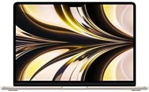 2022 Apple MacBook Air laptop with M2 chip: 13.6-inch Liquid Retina display, 16GB RAM, 256GB SSD storage, backlit keyboard, 1080p FaceTime HD camera. Works with iPhone and iPad; Starlight